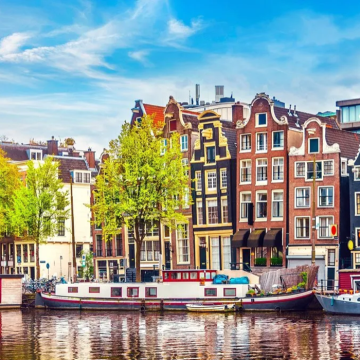 Malerisches Holland und Belgien im Herbst