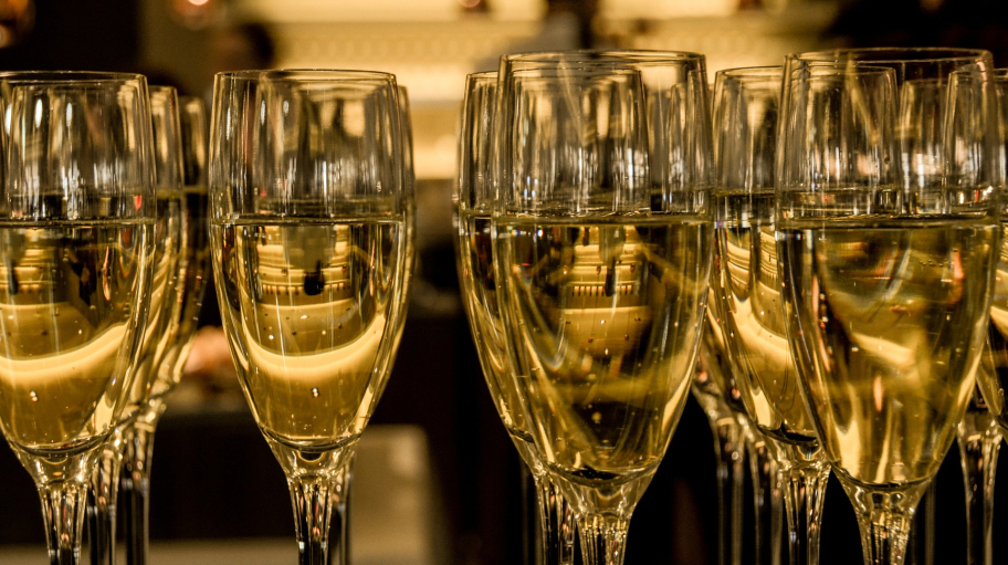 Silvester Sekt lizenzfrei 
